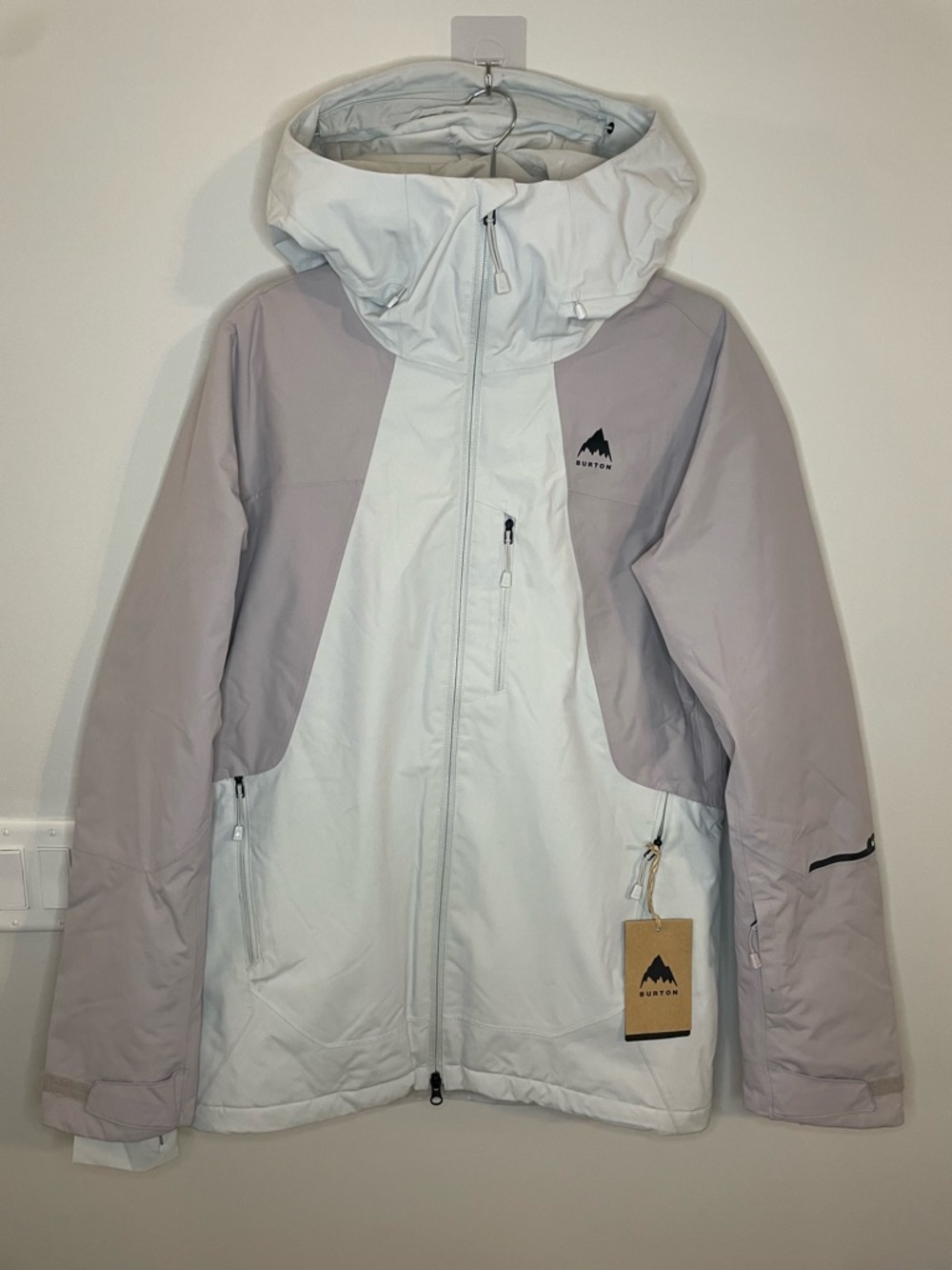 Burton Reserve Insulated Snowboard Jacket White Grey Men’s Size XS NWT